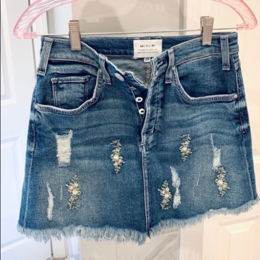 🤍 NWOT McGuire Jeans Izabel floral denim skirt